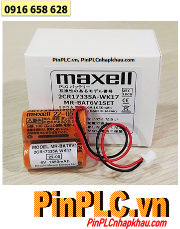 Maxell 2CR17335A-WK17; Pin nuôi nguồn Maxell 2CR17335A-WK17 lithium 6v chính hãng, Xuất xứ NHẬT 